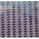 105 Buegelpailletten Welle 8 x 3 mm hologramm blau